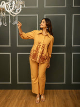 Chic Mustard Co-ord Set with Floral Print Shirt