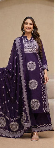 Premium Purple Anarkali Suit Set with Dupatta